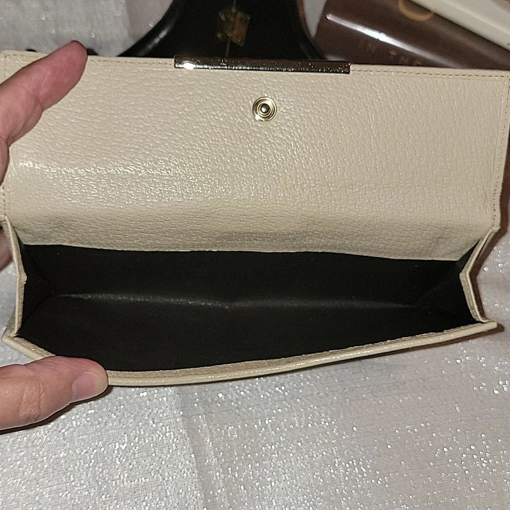 Gucci GG Monogram Logo Canvas Leather Long Wallet Authentic - Picture 5 of 16